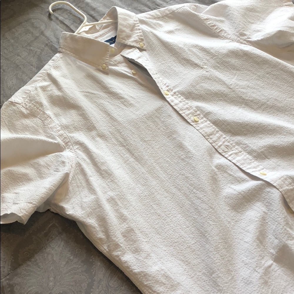 White XL Ralph Lauren short sleeve button down.